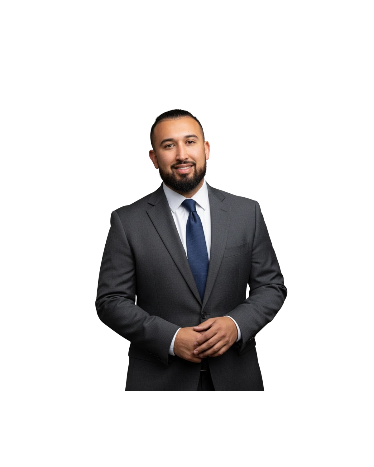 Portrait of Poyan Sayed, President of Sayed Transport, Canadian trucking company, transparent background
