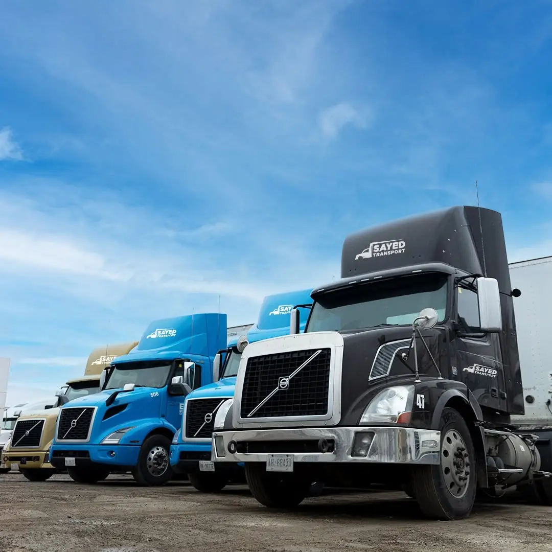 Sayed Transport semi-truck close-up - professional freight carrier Ontario
